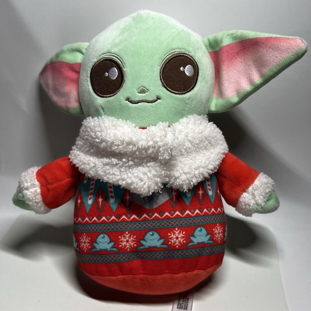Star Wars Mandalorian 8" Grogu Holiday Plush Mattel 2023 Ugly Christmas Sweater